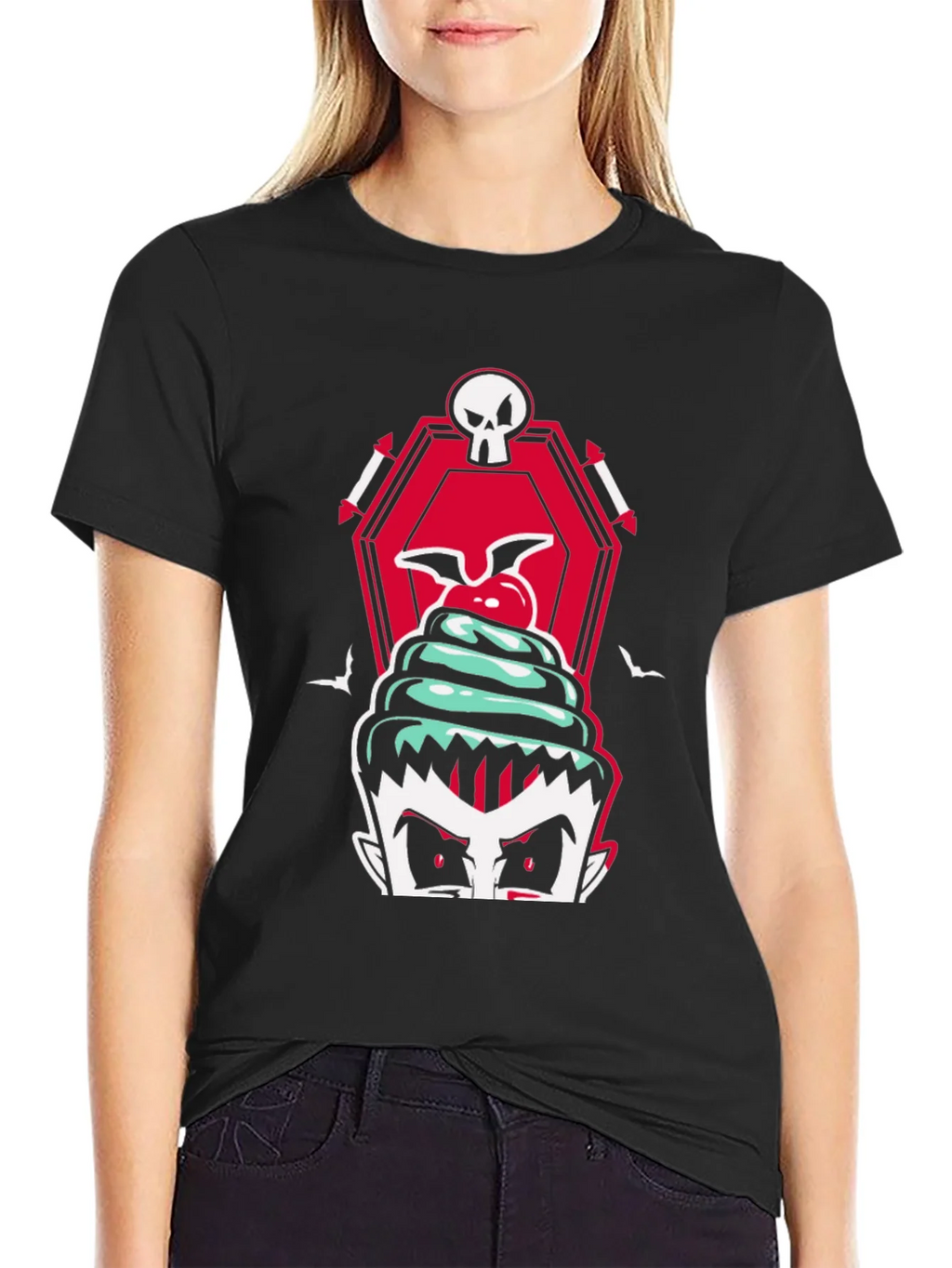 Vampire Cupcake T-Shirt - Spooky Treat! product image 2