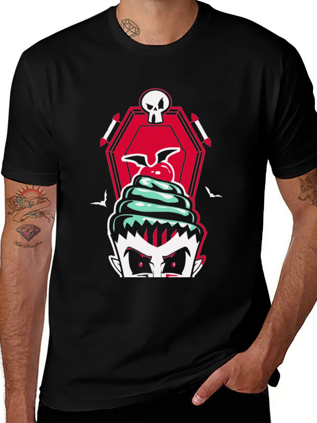 Vampire Cupcake T-Shirt - Spooky Treat! product image 1