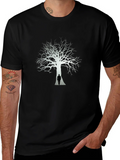 Tree Silhouette Graphic Tee - Mens Black T-Shirt product image 1