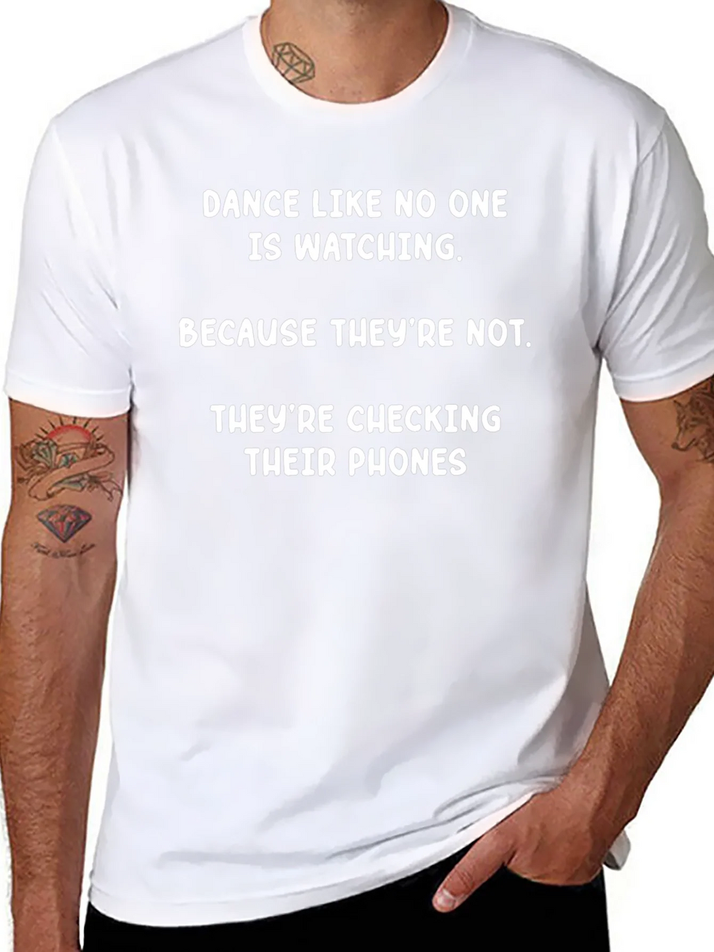 Funny Dance Like No One Is Watching T-Shirt product image 7