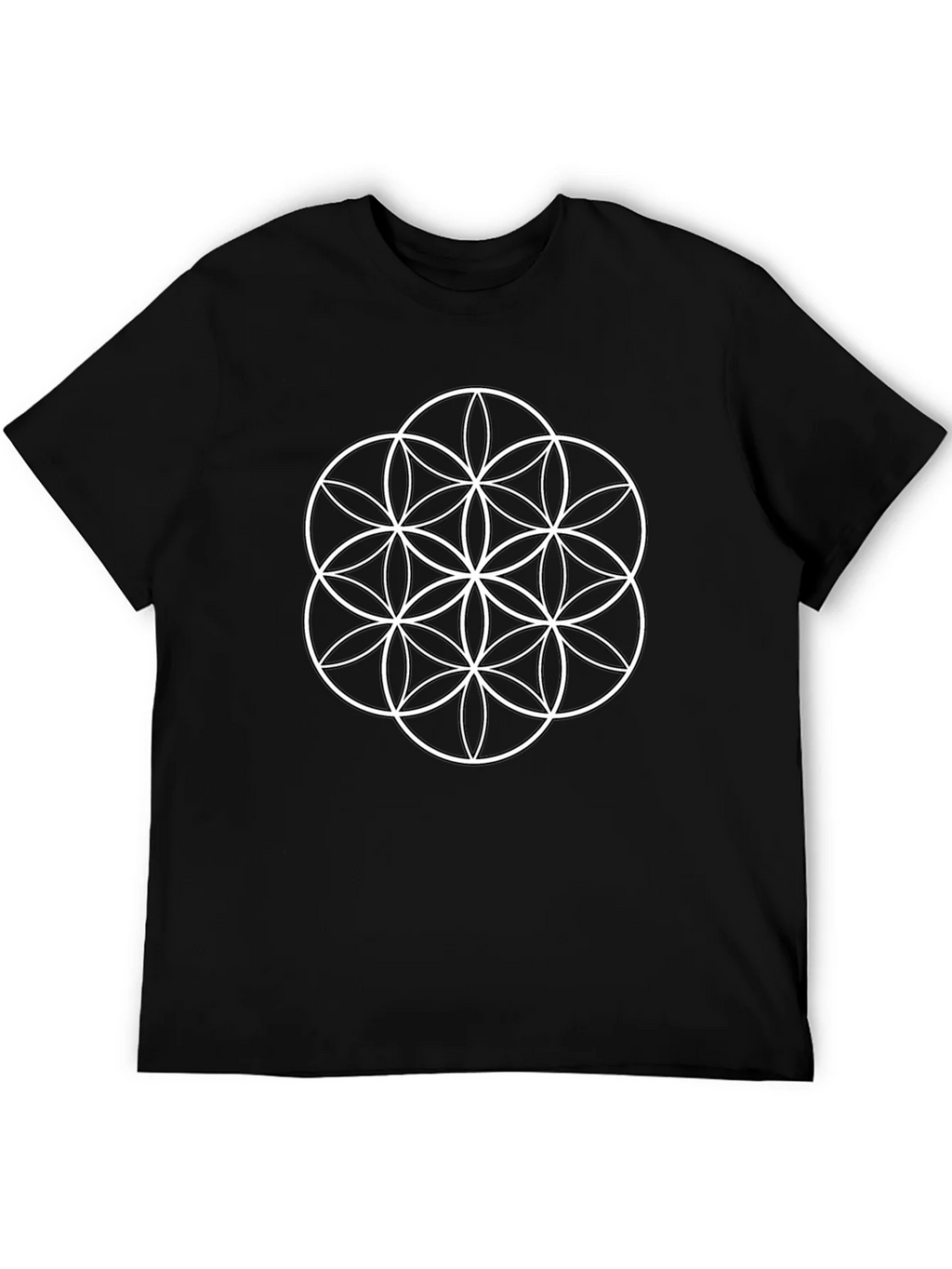 Flower of Life Graphic T-Shirt - Black product image 5