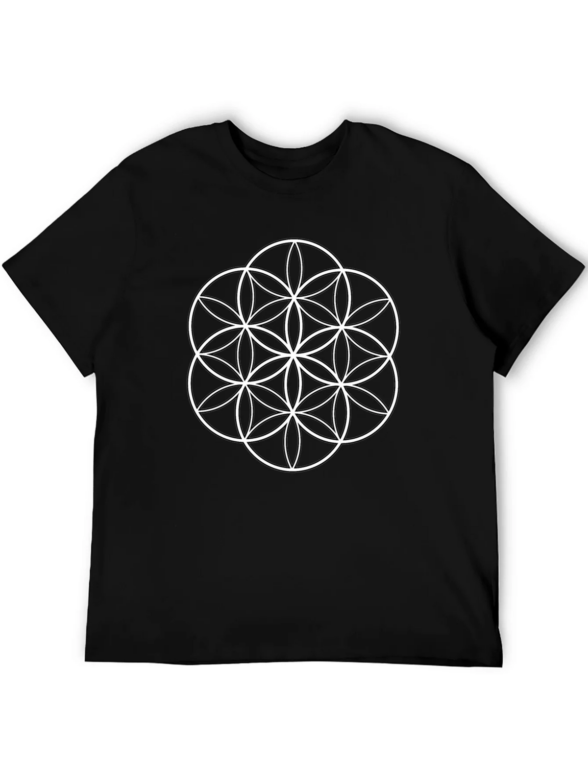 Flower of Life Graphic T-Shirt - Black product image 5