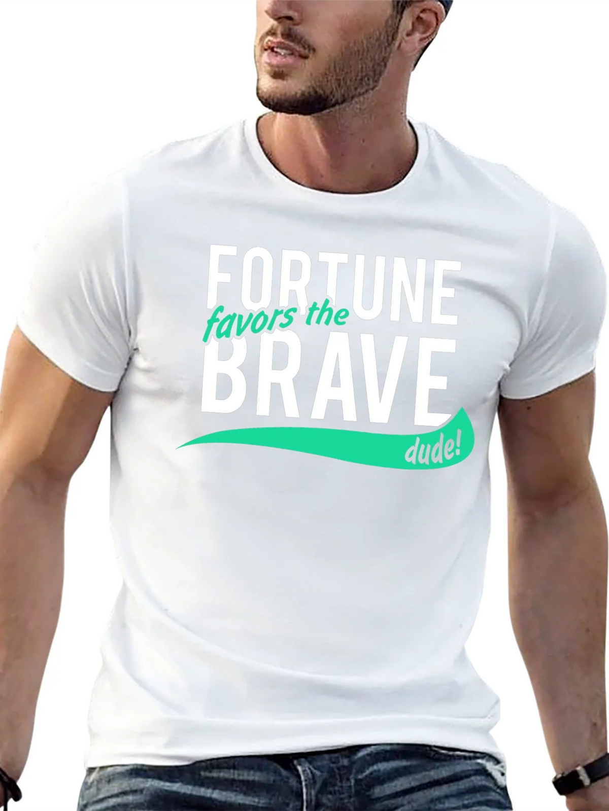 Fortune Favors the Brave T-Shirt - Cool Graphic Tee product image 12