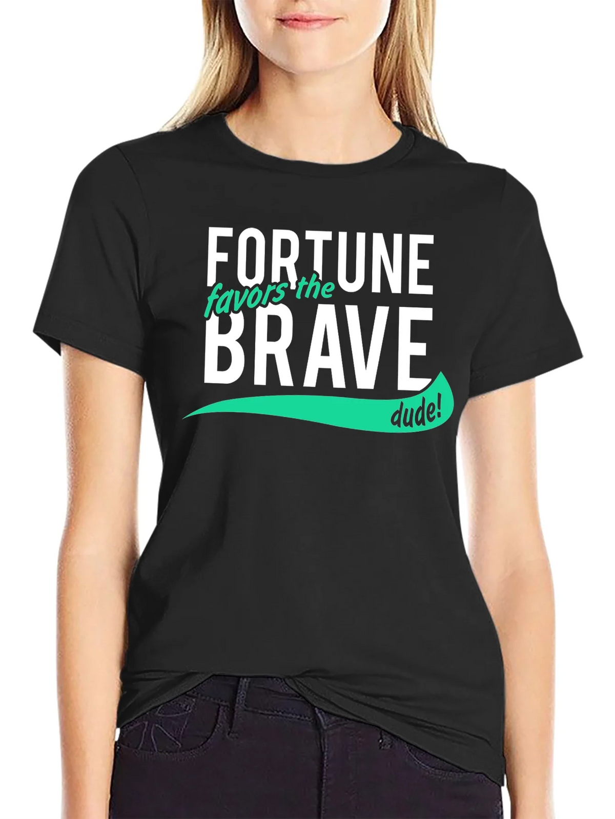 Fortune Favors the Brave T-Shirt - Cool Graphic Tee product image 2