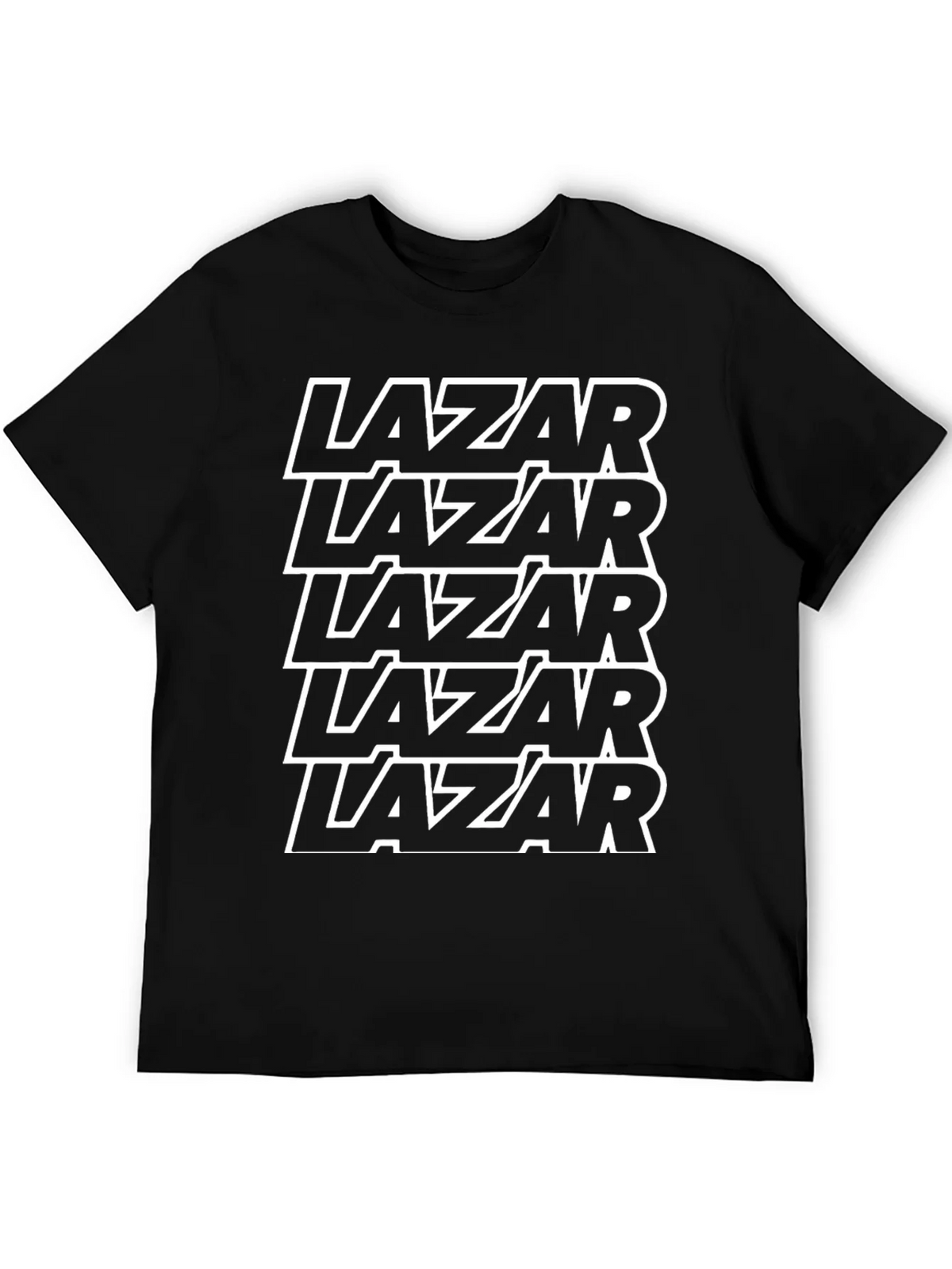 Lazar Text Graphic Print Black T-Shirt product image 5