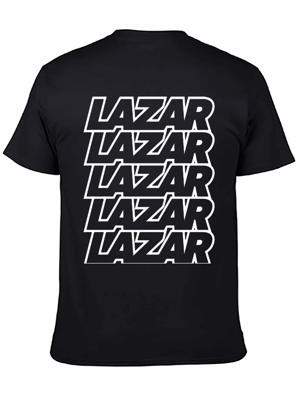 Lazar Text Graphic Print Black T-Shirt product image 4