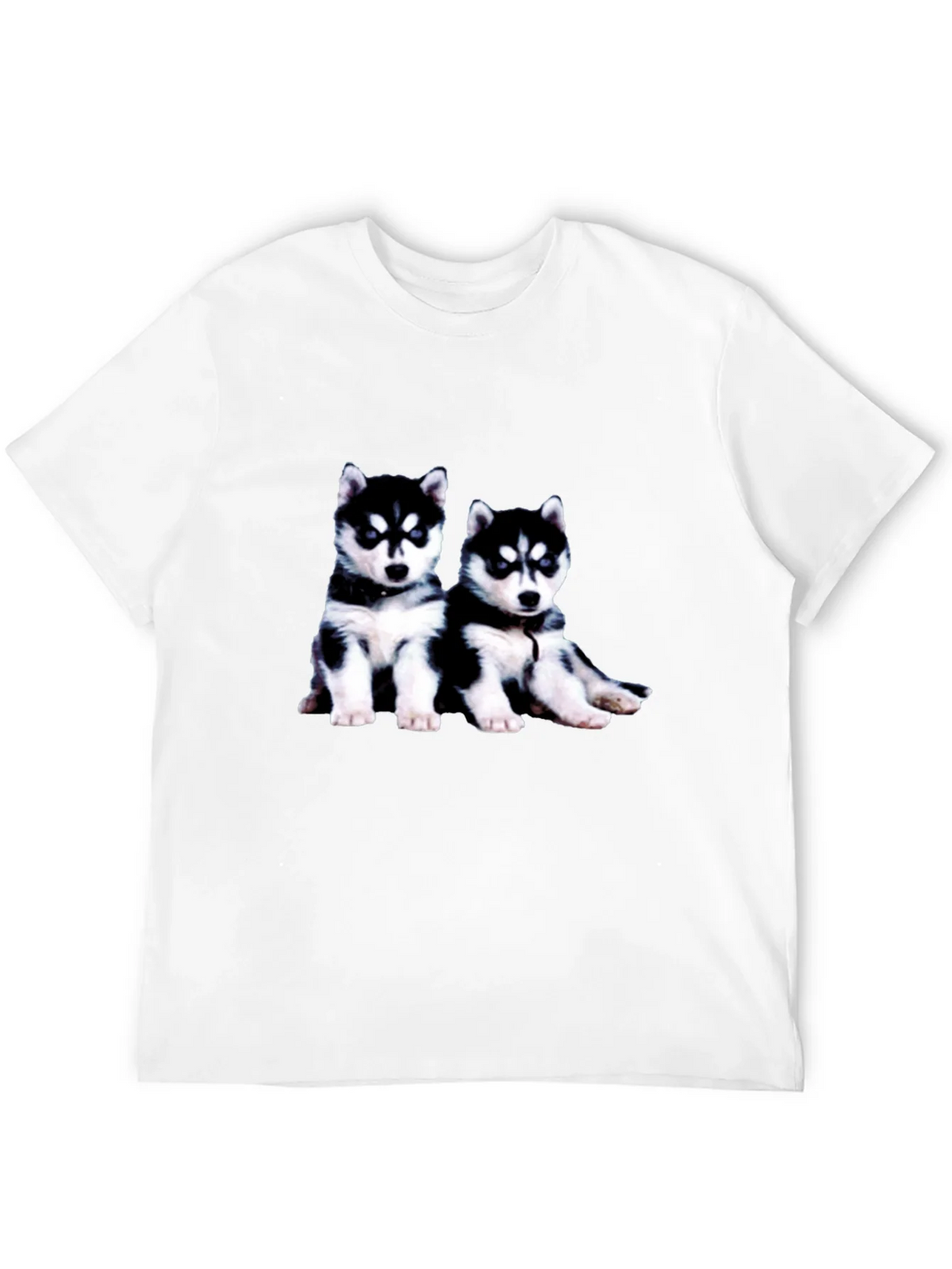 Husky Puppy Graphic Tee - Black Crew Neck product image 11