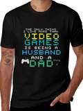 Gamer Dad Husband T-Shirt - Pixel Art Graphic Tee product image 1