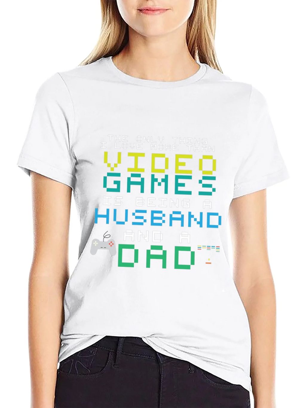 Gamer Dad Husband T-Shirt - Pixel Art Graphic Tee product image 8