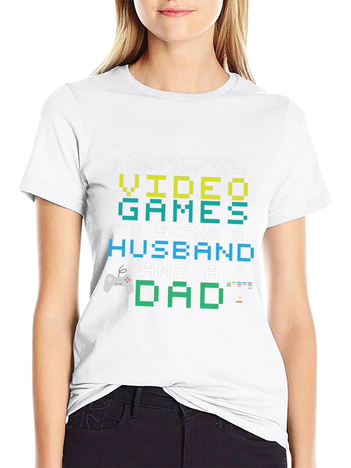 Gamer Dad Husband T-Shirt - Pixel Art Graphic Tee product image 8