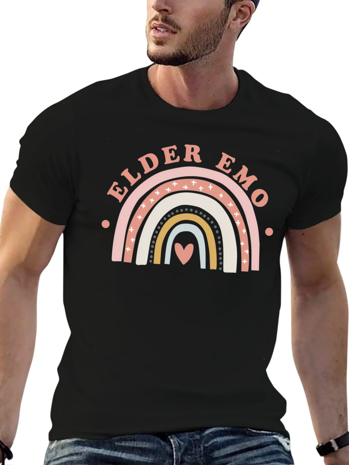 Elder Emo Rainbow Graphic T-Shirt product image 1
