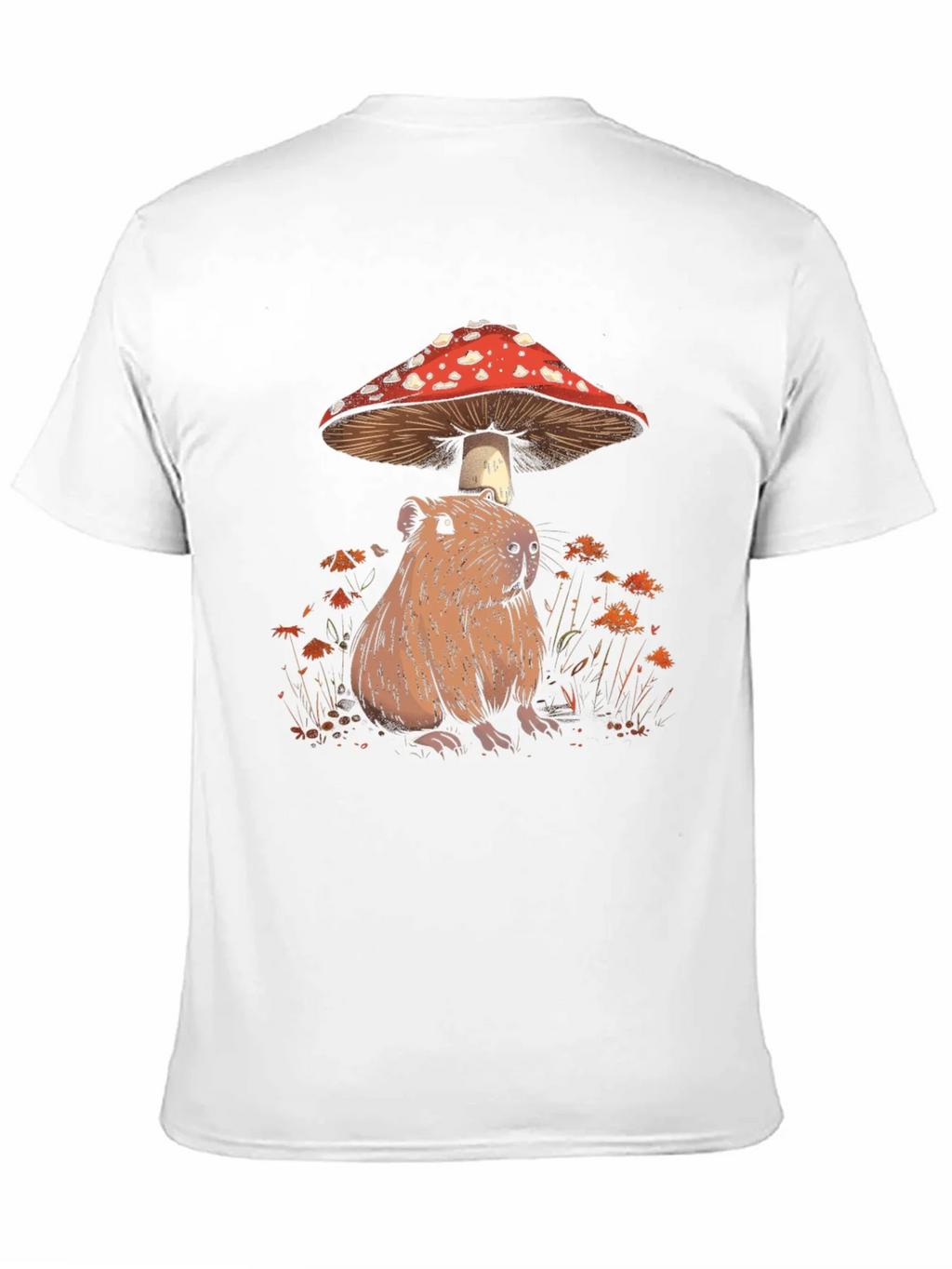 Capybara Mushroom T-Shirt - Adorable Wildlife Tee product image 10