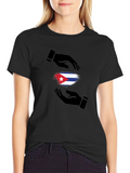 Cuba Flag Hands Graphic T-Shirt product image 1