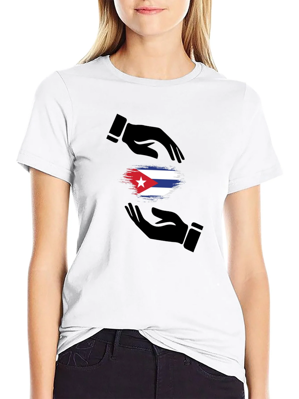 Cuba Flag Hands Graphic T-Shirt product image 7