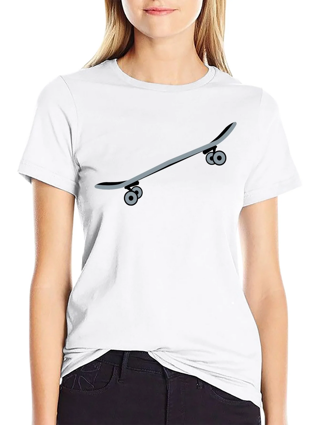 Skateboard Graphic Tee - Black Casual T-Shirt product image 5
