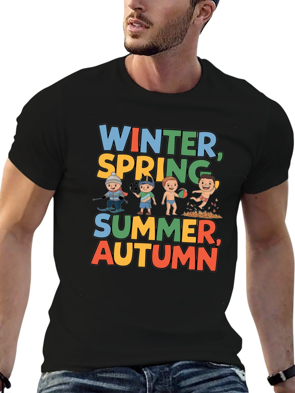 Seasons Graphic Tee - Winter Spring Summer Autumn product image 5