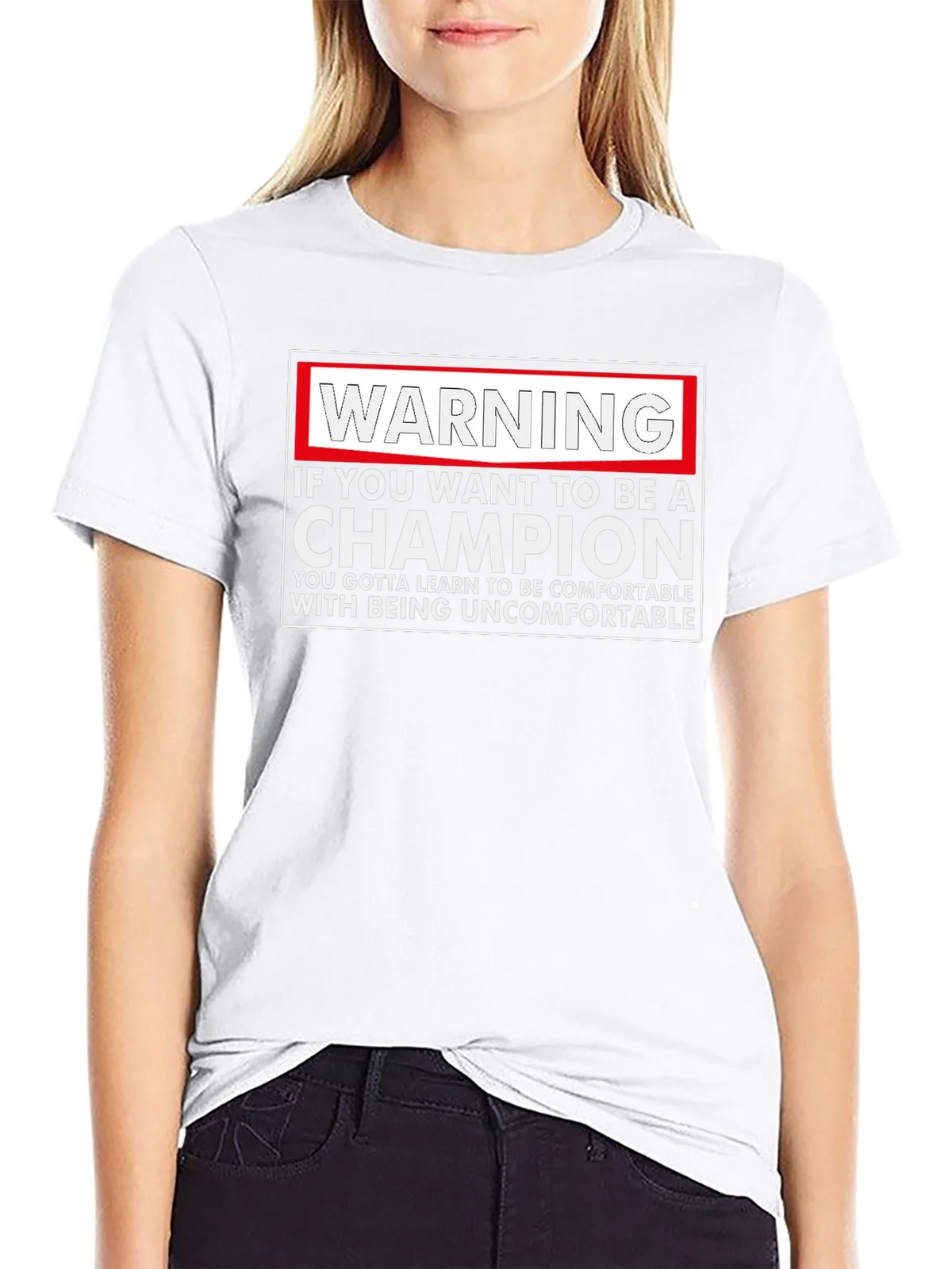 Warning Champion T-Shirt: Motivational Comfort product image 8