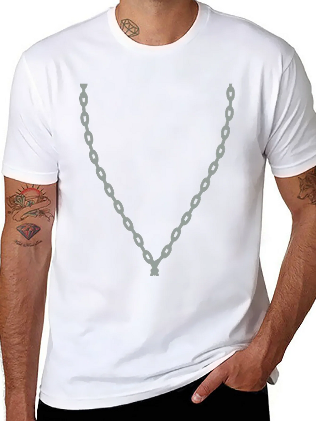 Chain Print Black T-Shirt product image 7