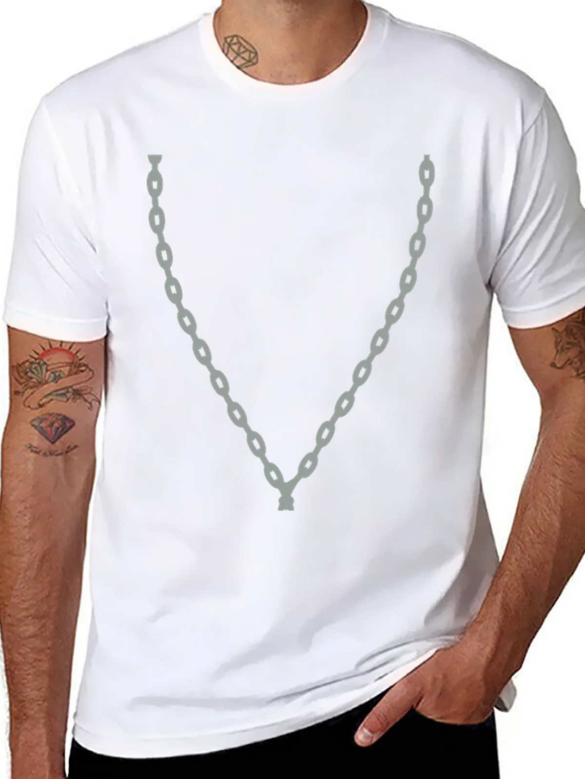 Chain Print Black T-Shirt product image 7