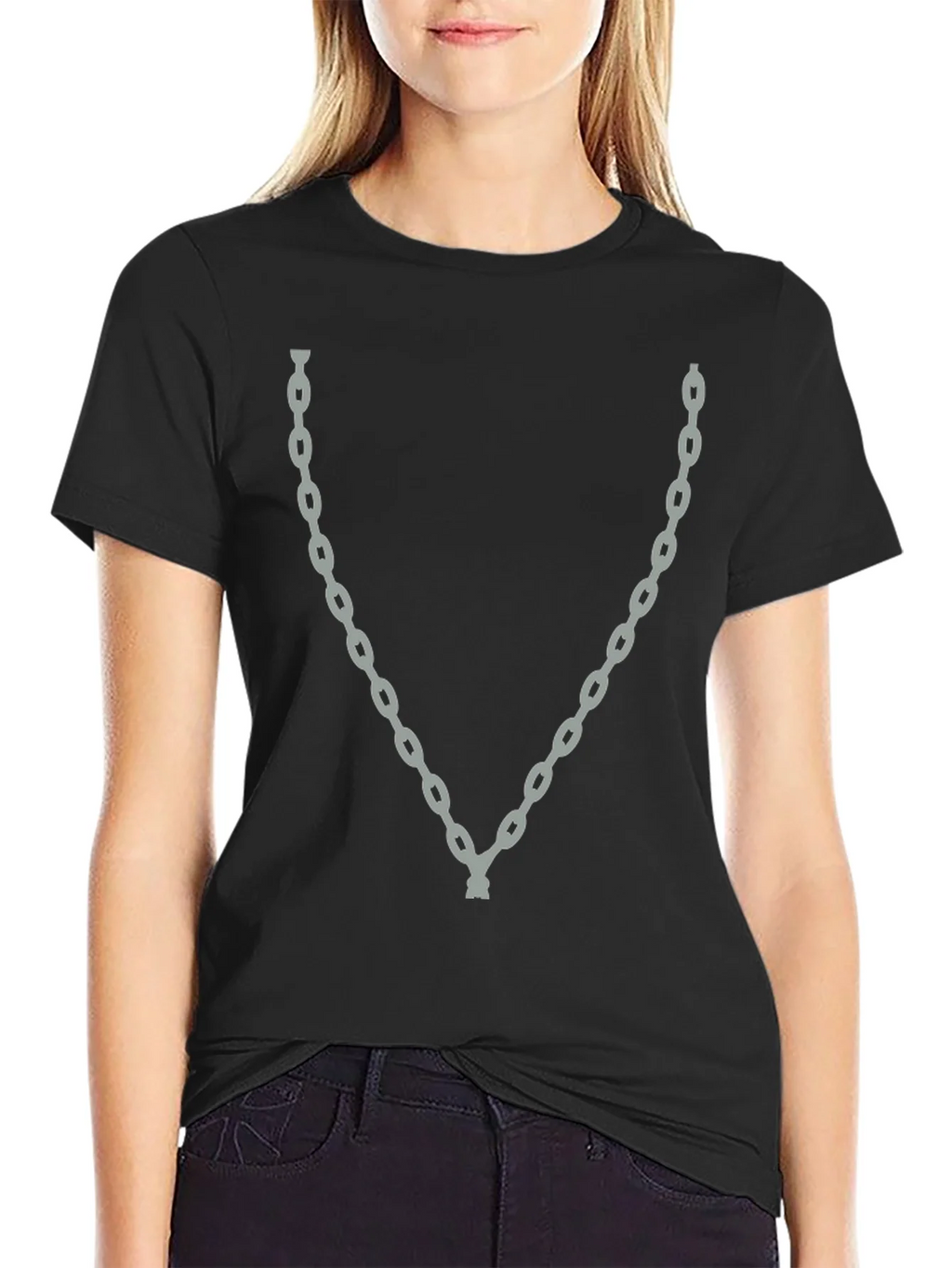 Chain Print Black T-Shirt product image 2