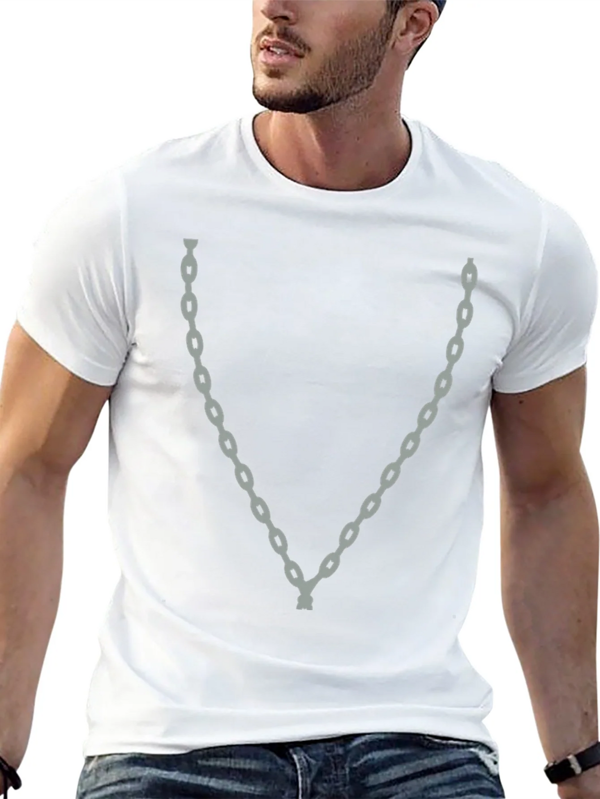 Chain Print Black T-Shirt product image 12