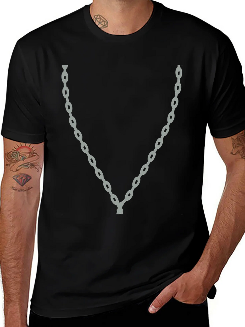Chain Print Black T-Shirt product image 1