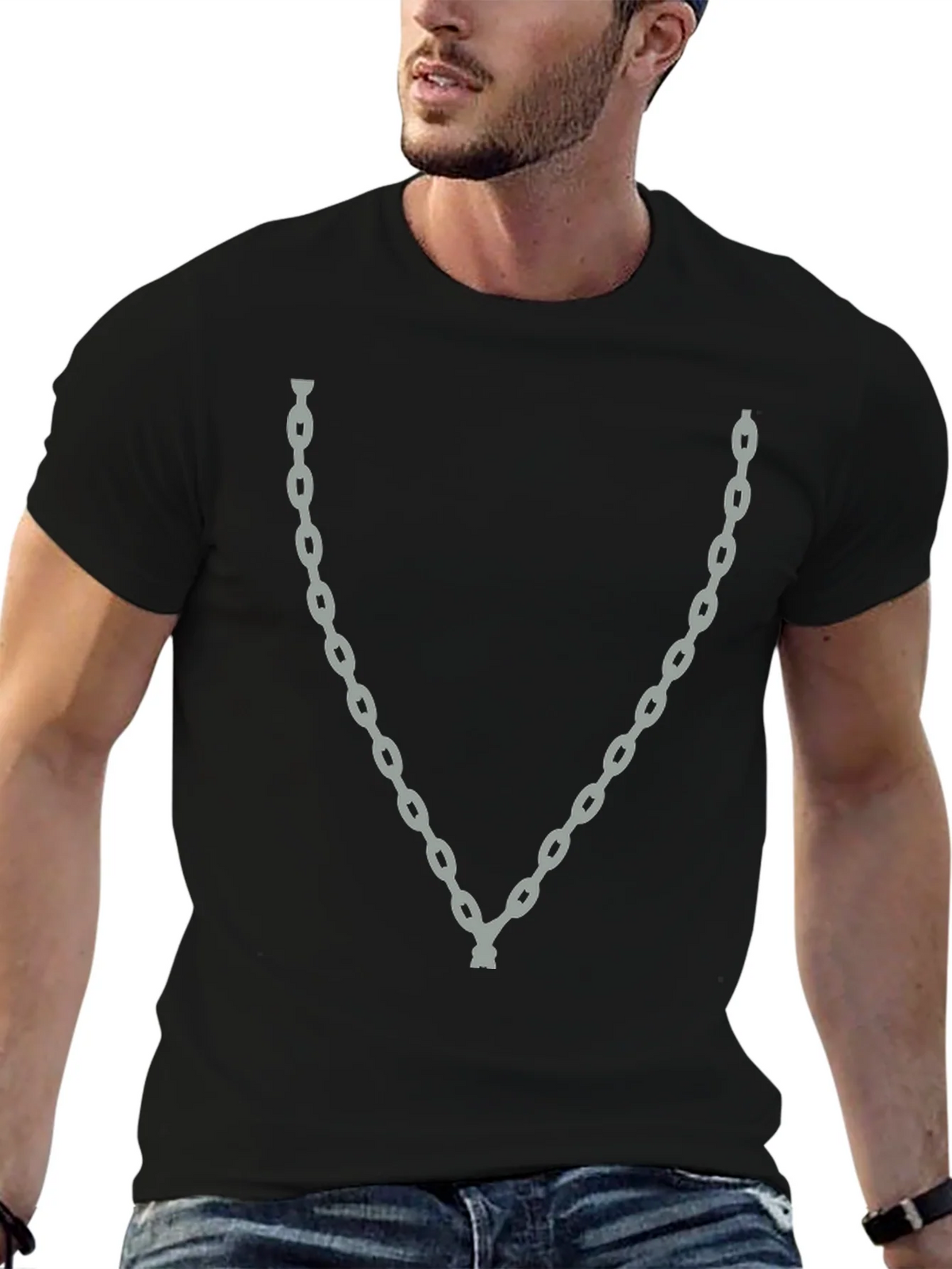 Chain Print Black T-Shirt product image 6