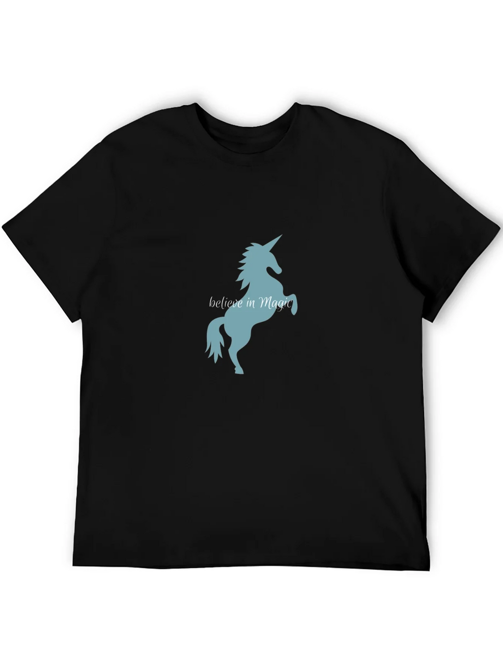 Believe in Magic Unicorn T-Shirt - Black Tee product image 5
