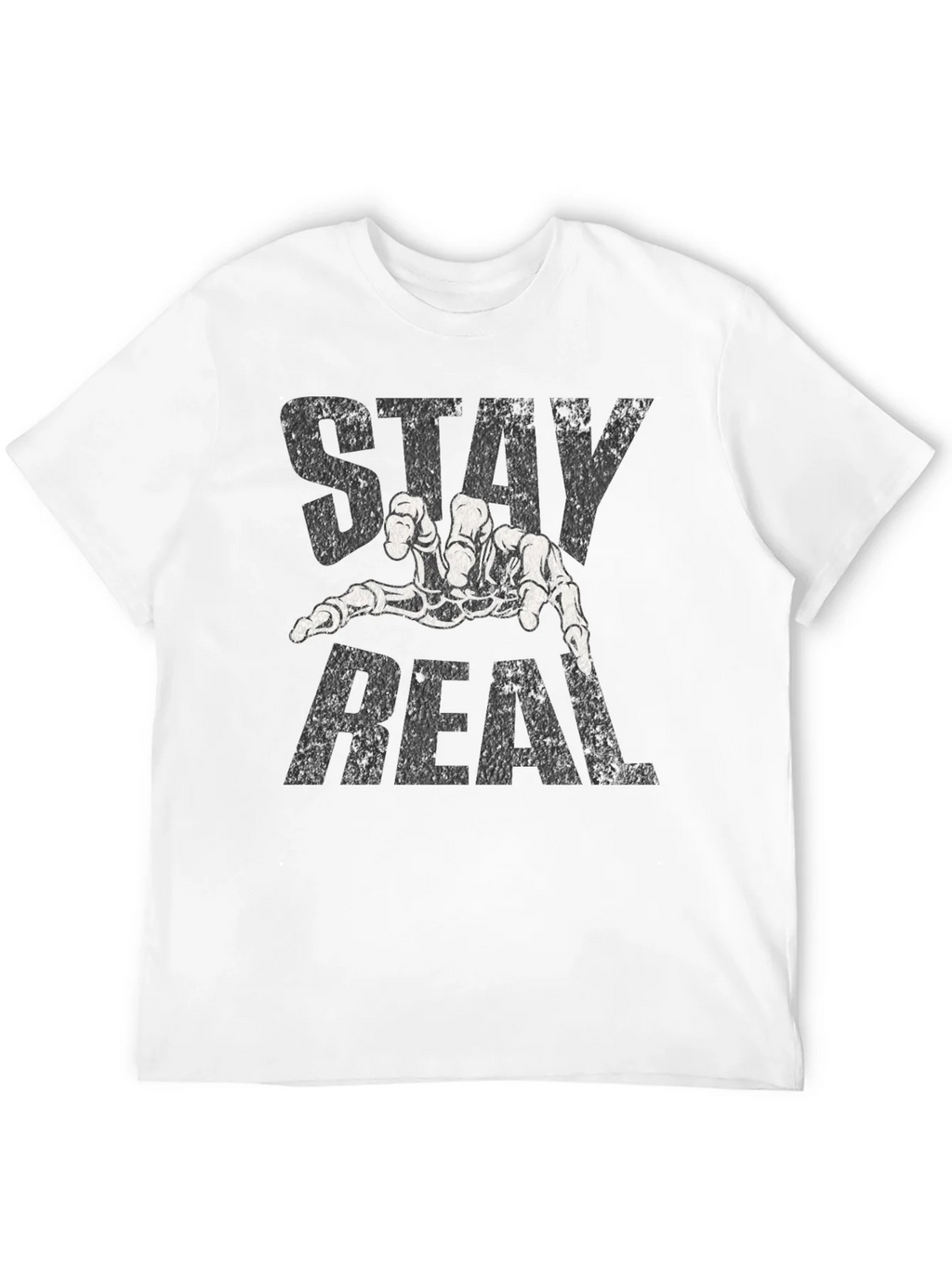 Stay Real Skeleton Hand Black T-Shirt product image 9