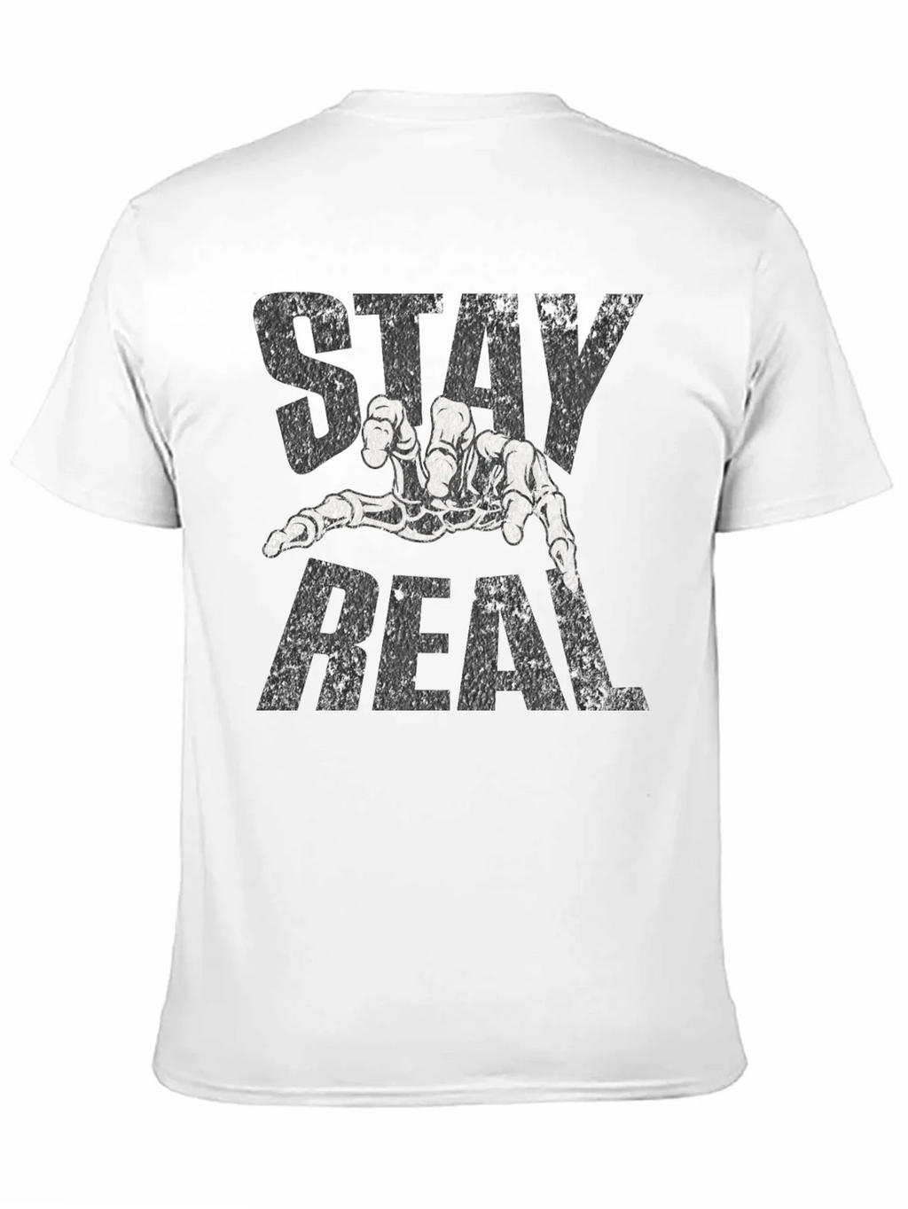 Stay Real Skeleton Hand Black T-Shirt product image 8