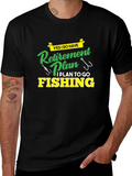 Retirement Plan Fishing T-Shirt - Black product image 1