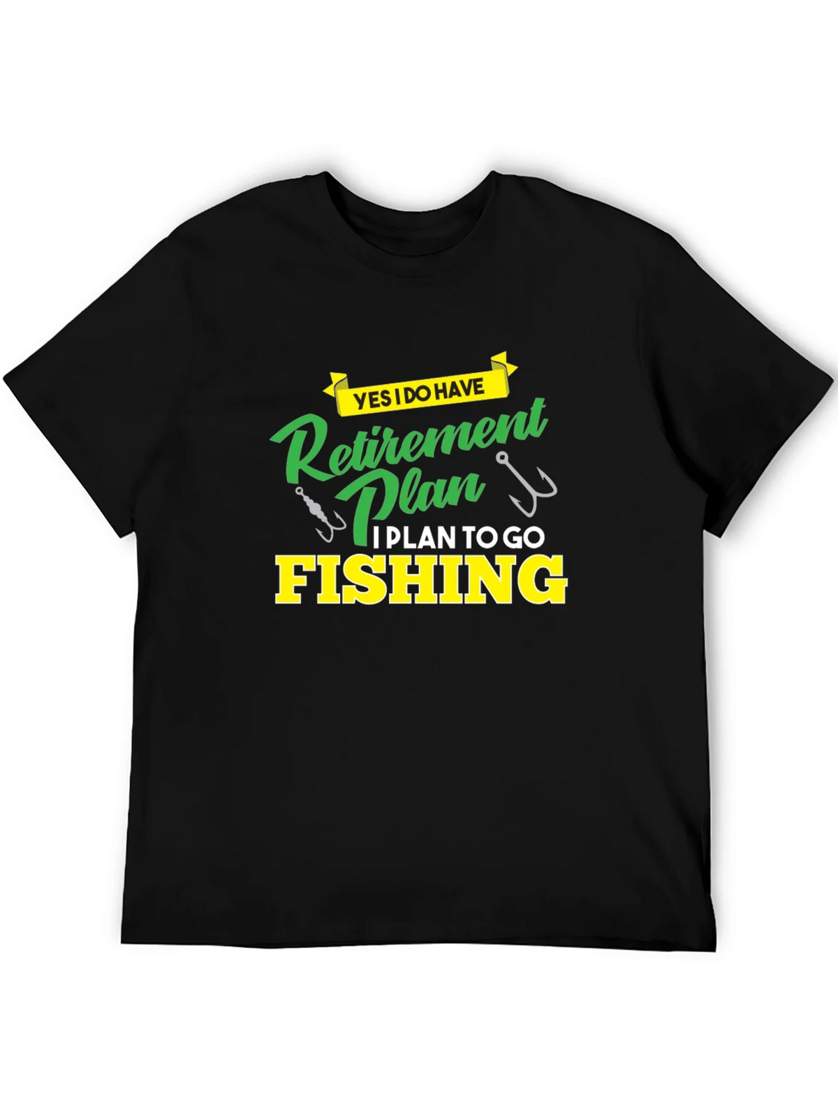 Retirement Plan Fishing T-Shirt - Black product image 5