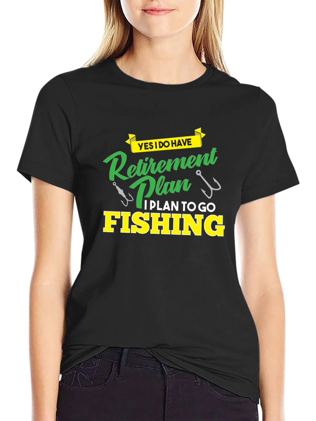 Retirement Plan Fishing T-Shirt - Black product image 2