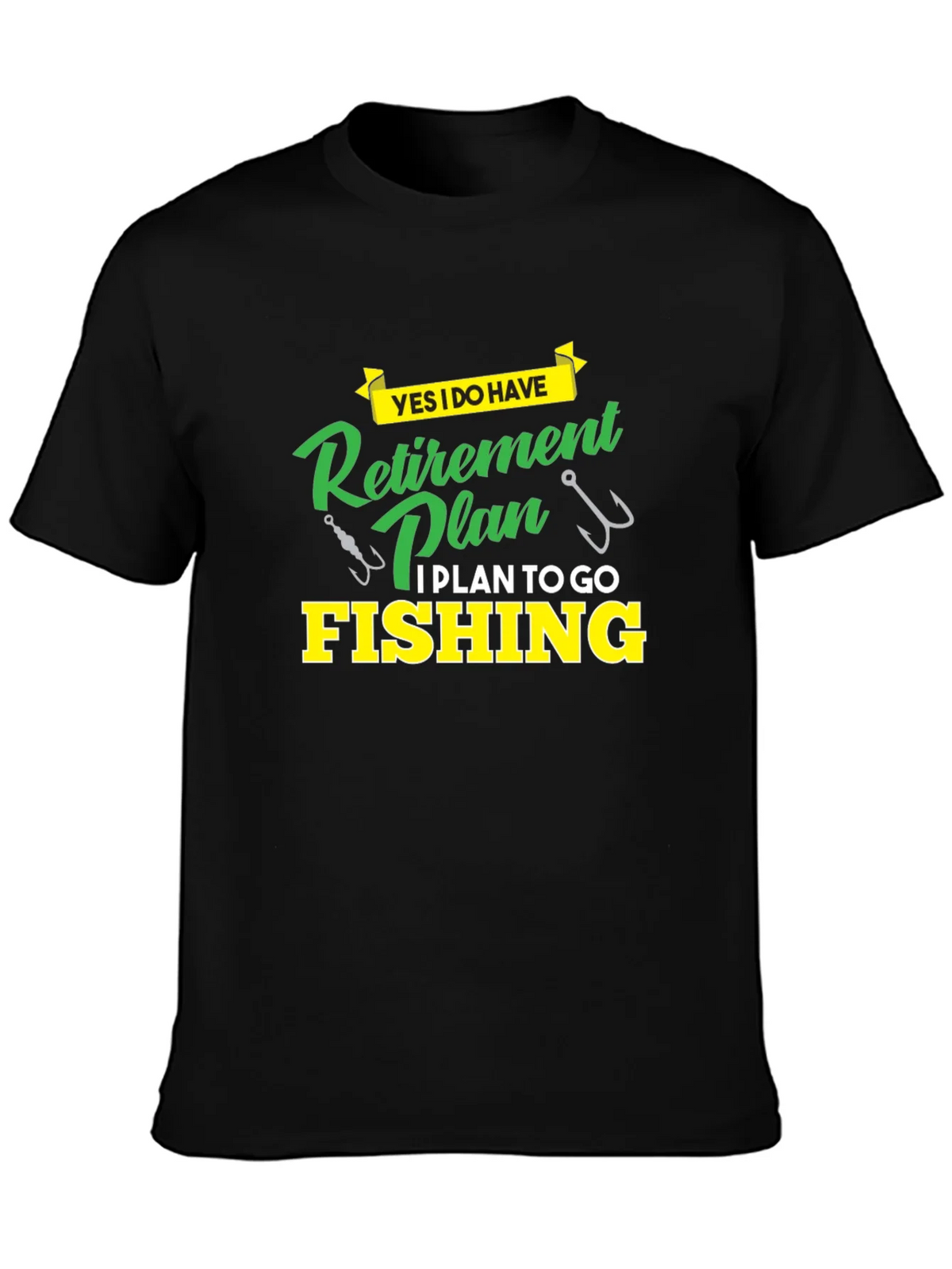Retirement Plan Fishing T-Shirt - Black product image 3