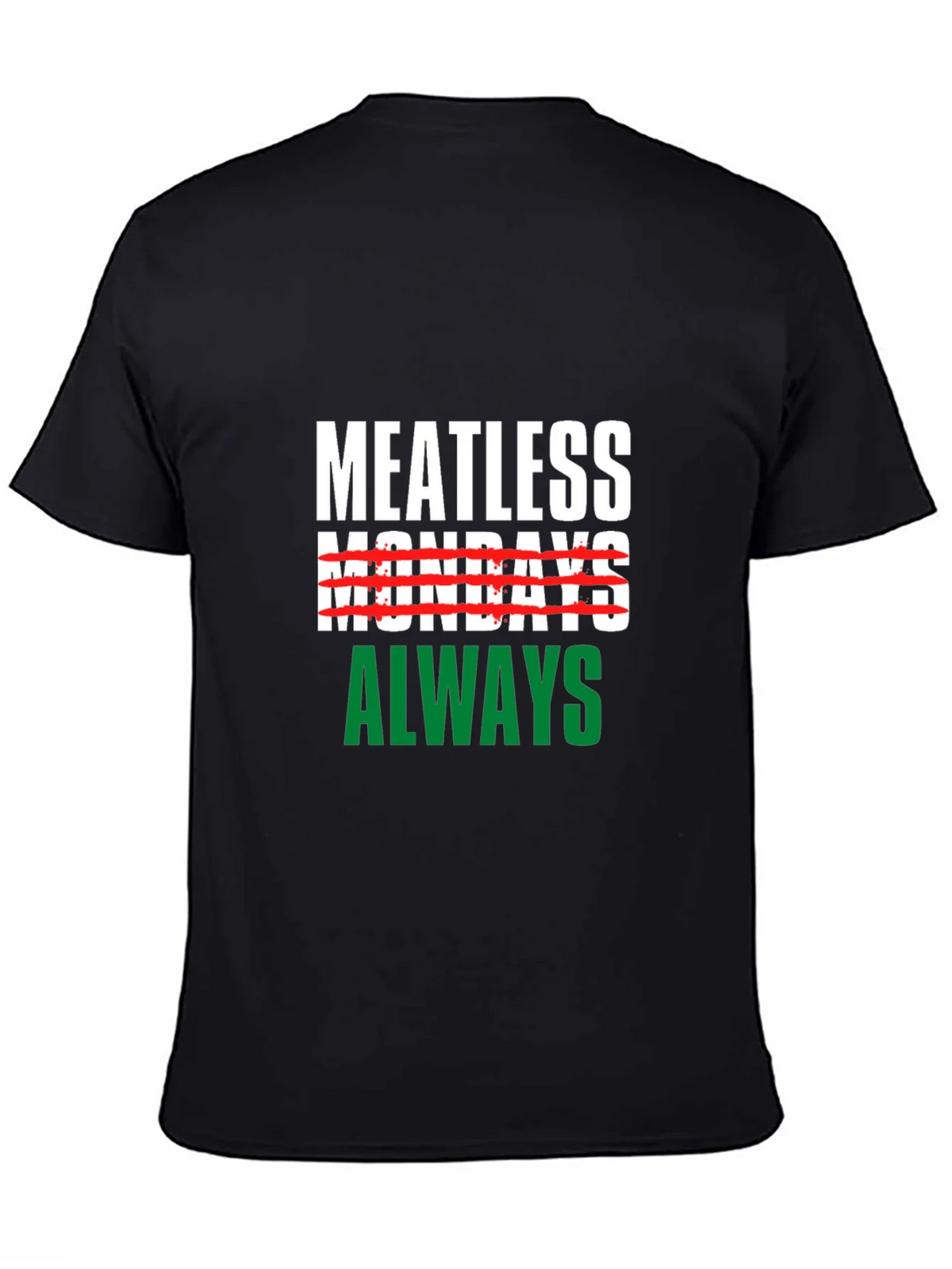 Meatless Mondays Always Black T-Shirt product image 4