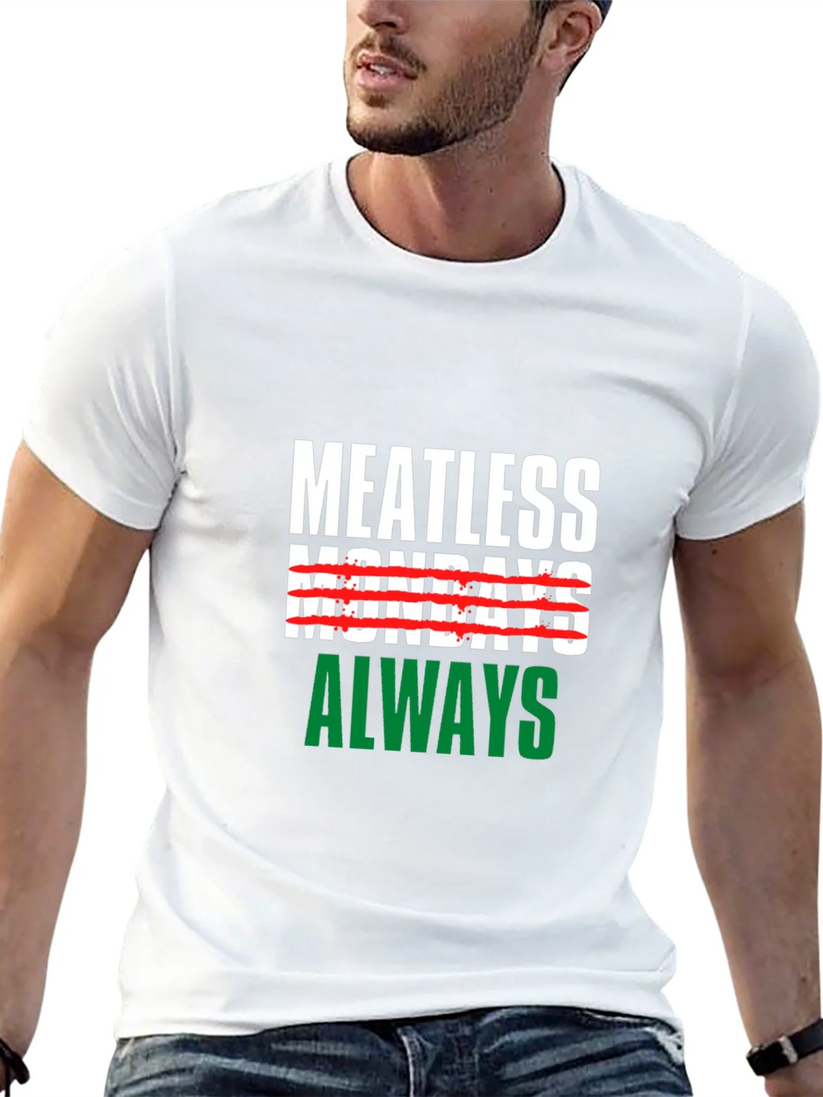 Meatless Mondays Always Black T-Shirt product image 12