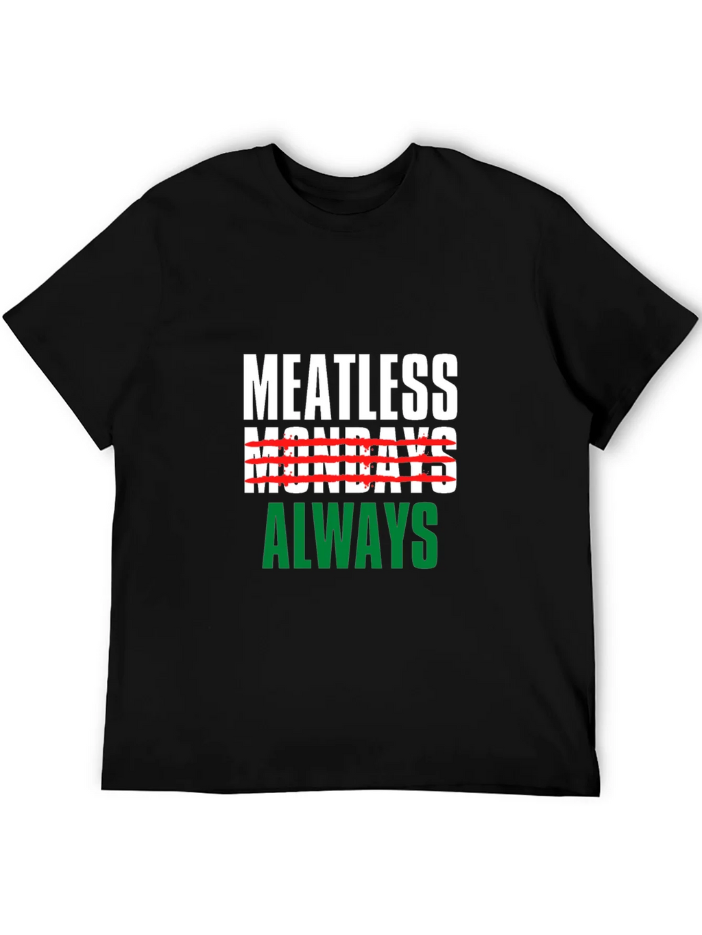 Meatless Mondays Always Black T-Shirt product image 5