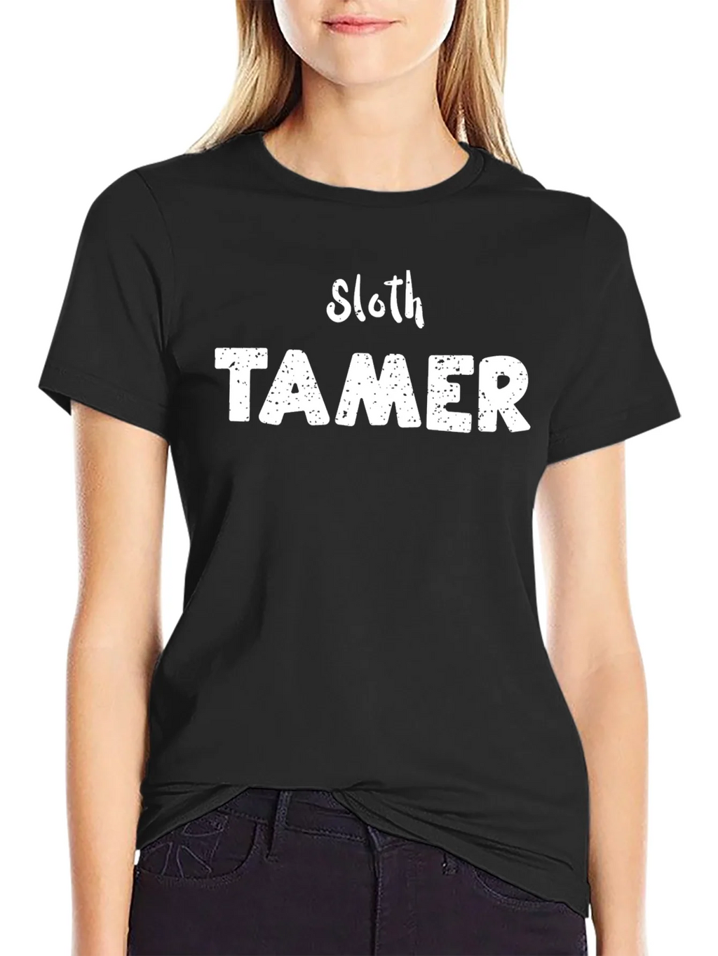 Sloth Tamer Graphic Tee - Black Cotton Blend product image 2