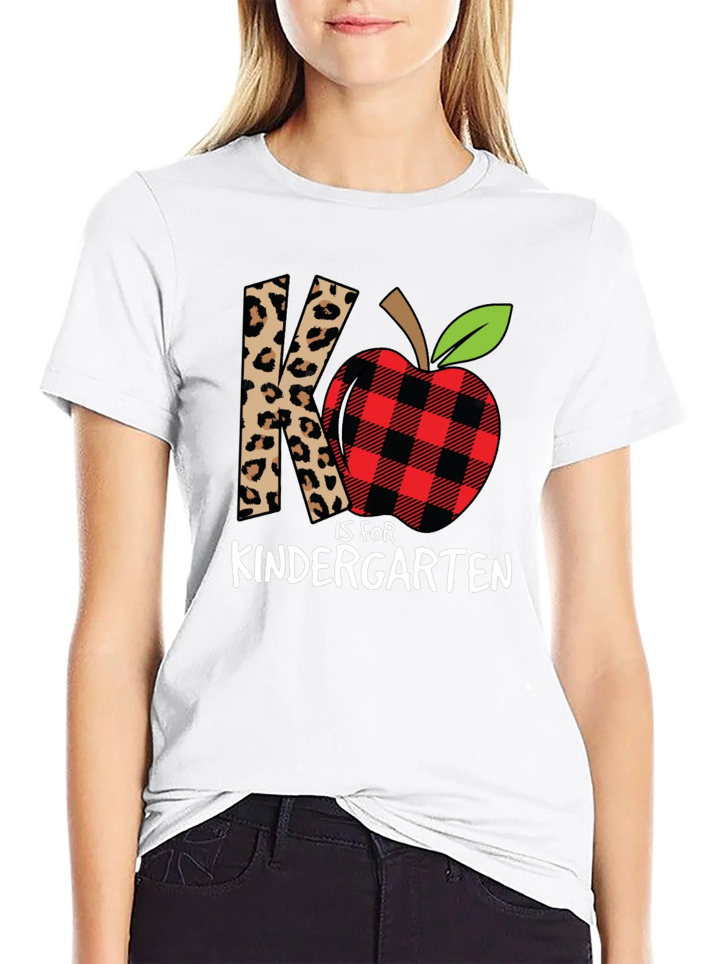 Kindergarten Teacher Leopard Apple T-Shirt product image 8