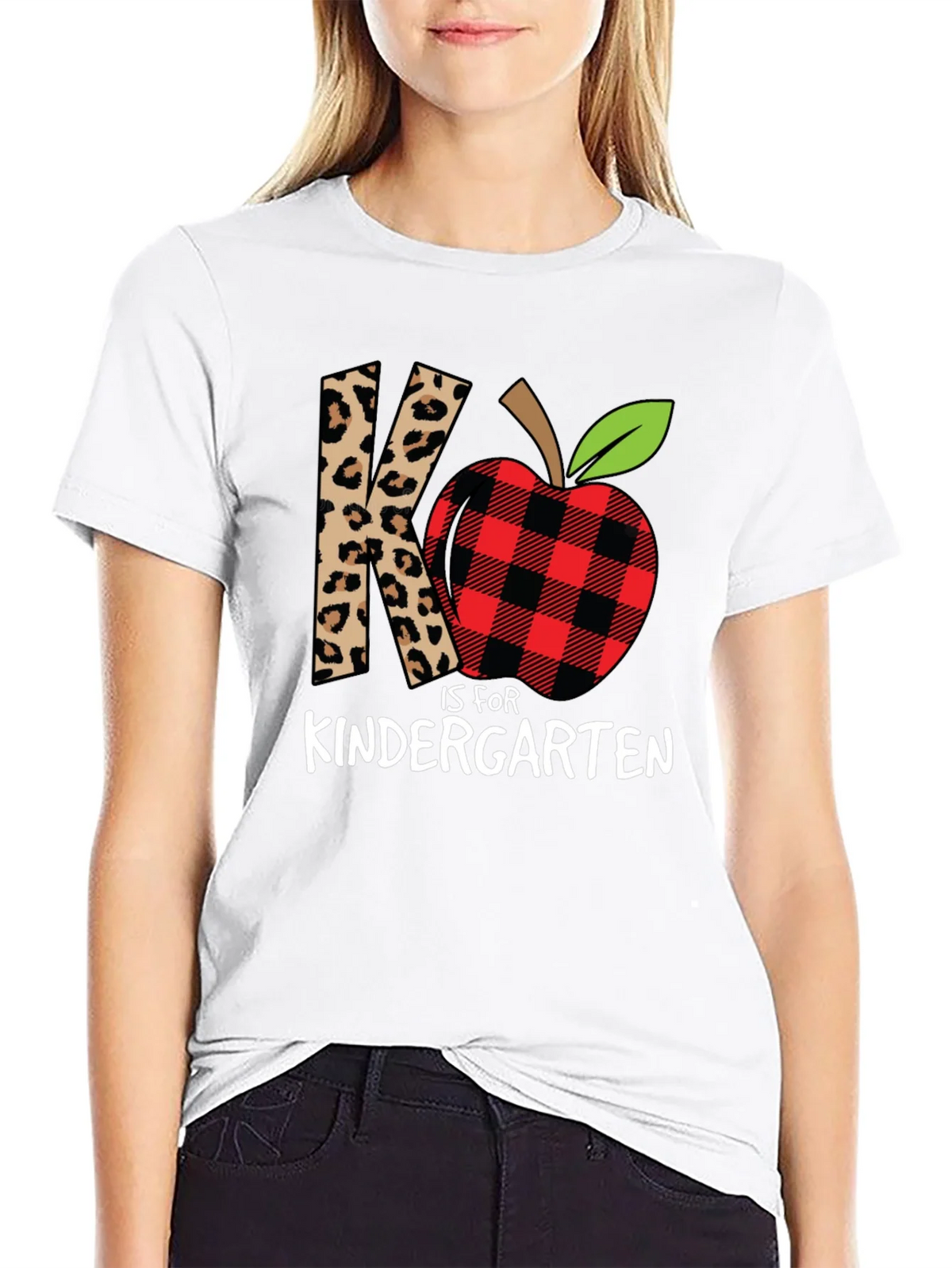 Kindergarten Teacher Leopard Apple T-Shirt product image 8