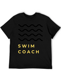 Swim Coach T-Shirt Wavy Graphic Tee product image 1