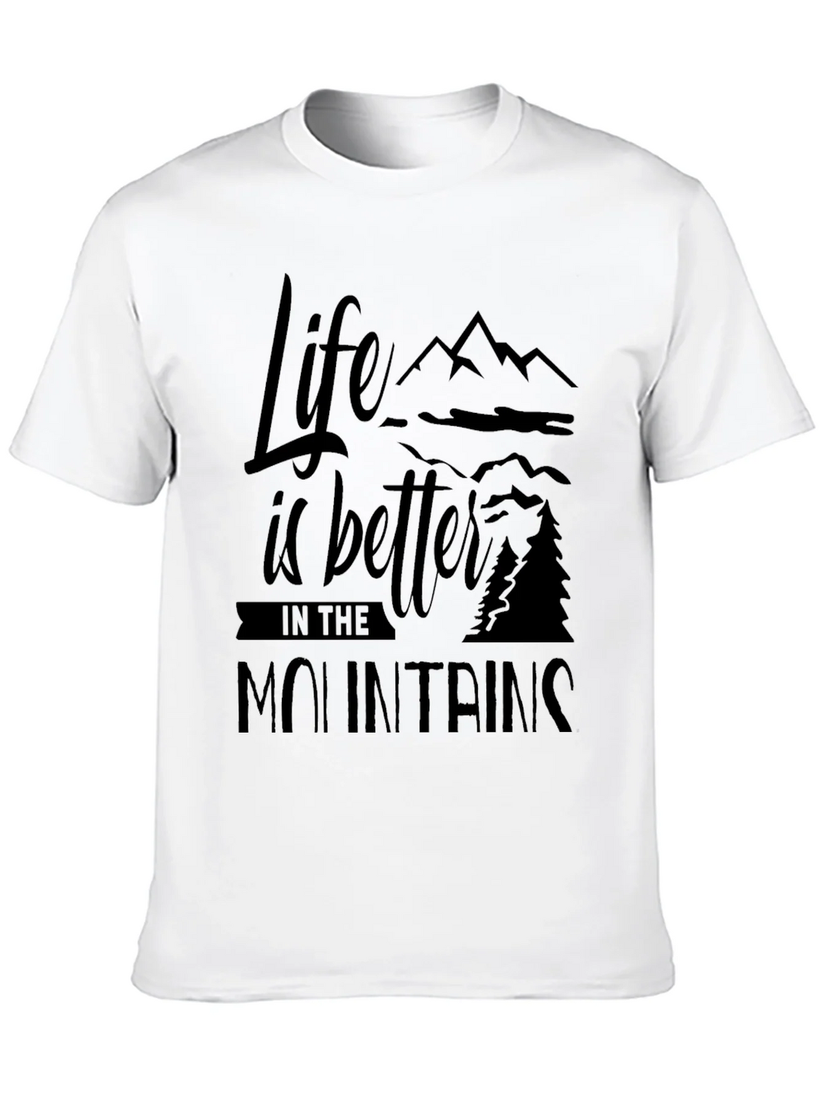 Life is Better in the Mountains Black T-Shirt product image 5