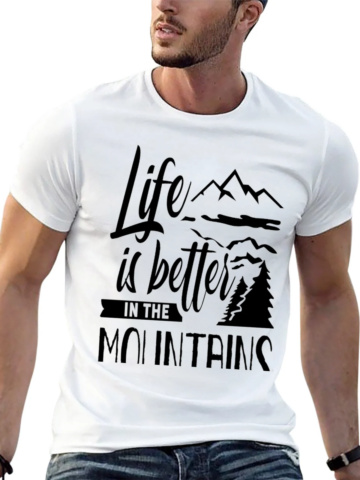 Life is Better in the Mountains Black T-Shirt product image 8