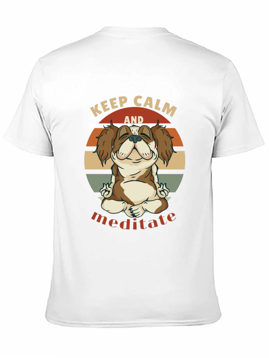 Keep Calm Meditate Dog Graphic T-Shirt product image 10