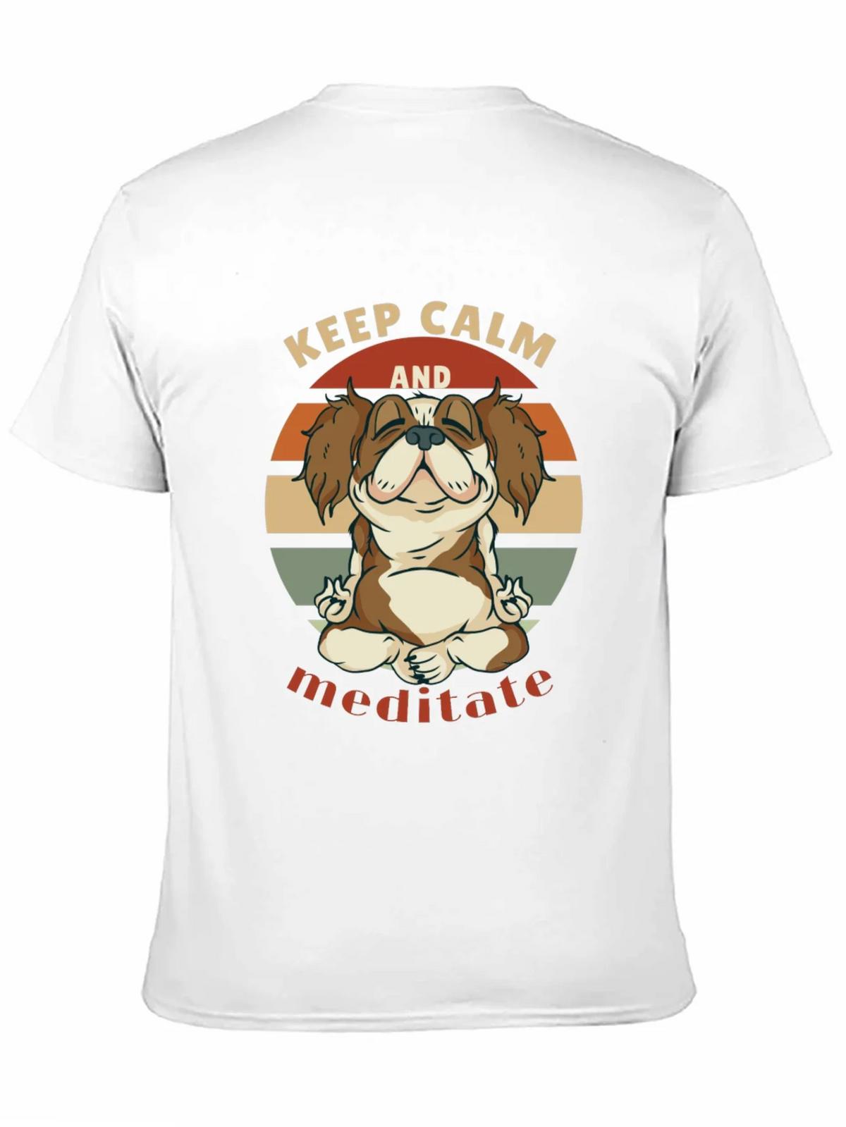 Keep Calm Meditate Dog Graphic T-Shirt product image 10