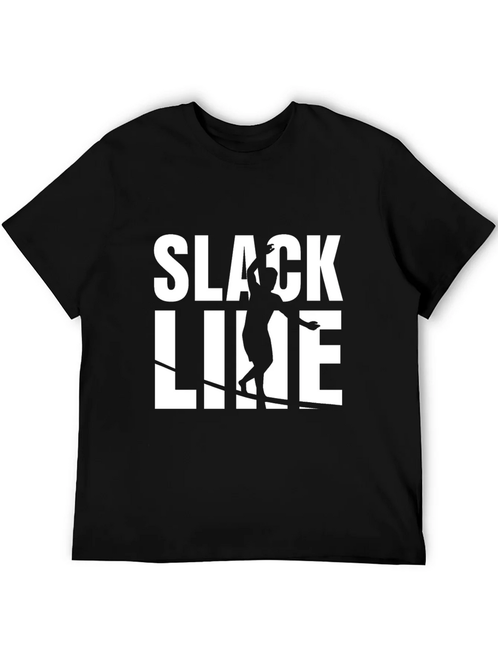 Slackline Graphic T-Shirt - Black Cotton Blend Tee product image 5