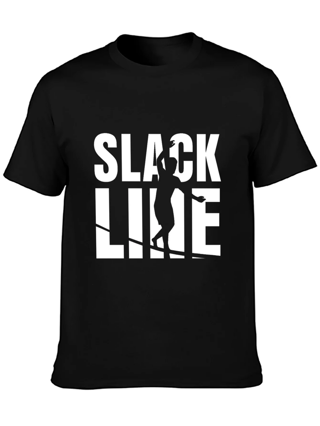 Slackline Graphic T-Shirt - Black Cotton Blend Tee product image 3