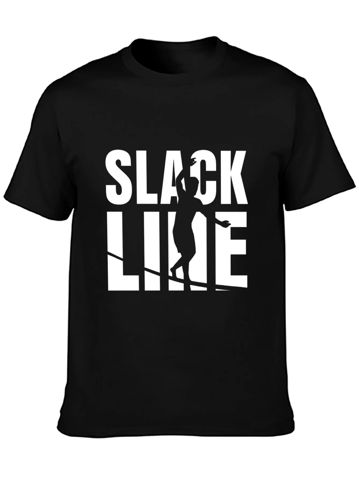 Slackline Graphic T-Shirt - Black Cotton Blend Tee product image 3