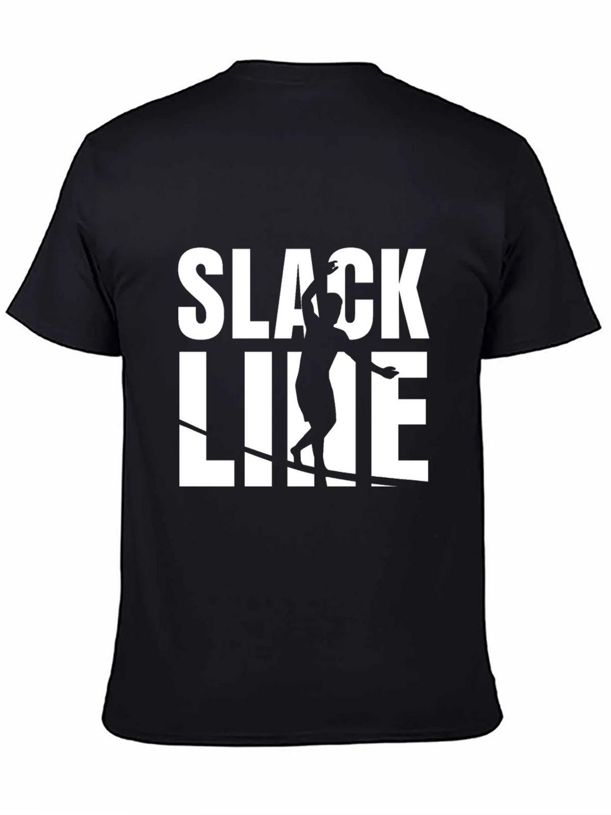 Slackline Graphic T-Shirt - Black Cotton Blend Tee product image 4