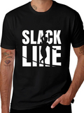 Slackline Graphic T-Shirt - Black Cotton Blend Tee product image 1